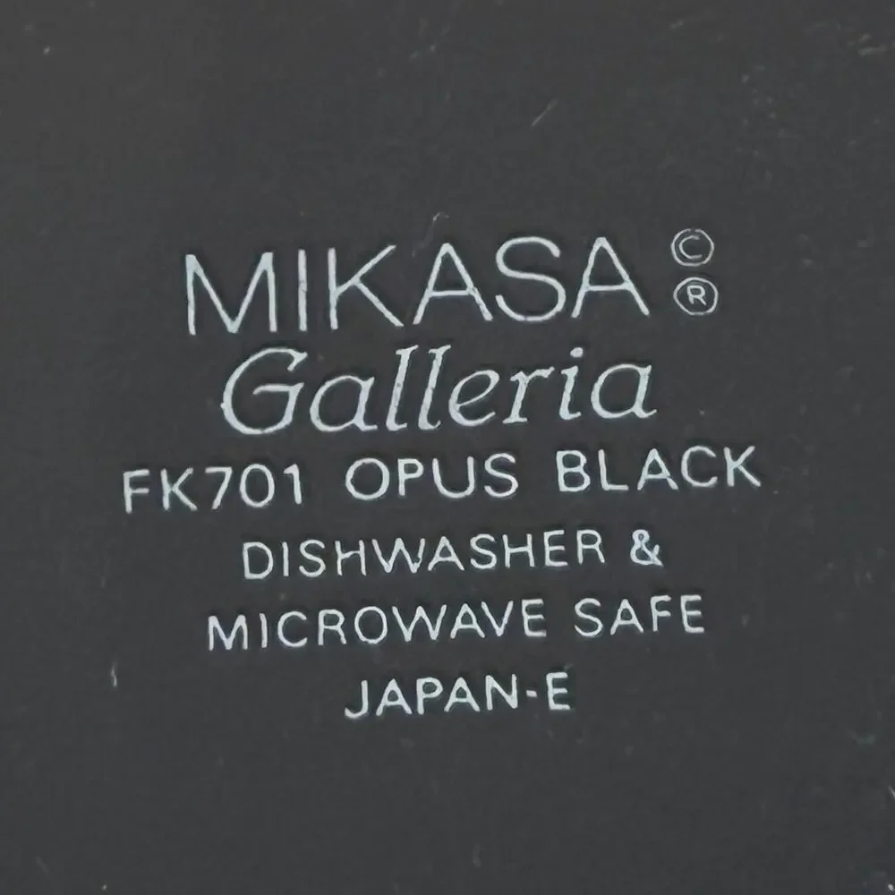 Mikasa Galleria OPUS BLACK FK701 Bread Plates Calla Lily 6.7 In set of 4 Japan